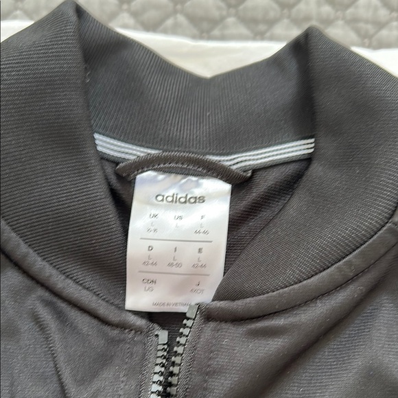 Adidas Black Lightweight Track Jacket with Stand-Up Collar - Picture 2 of 3